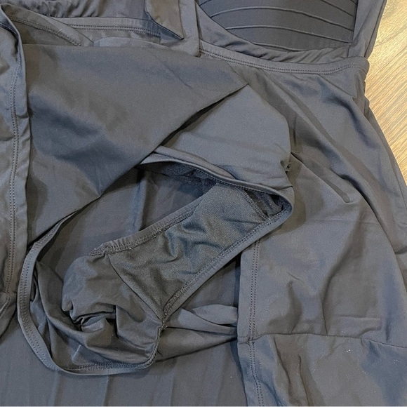 Swimsuits For All Black Twist Front Swim Dress Women's Plus Size 16 One Piece - Picture 6 of 8